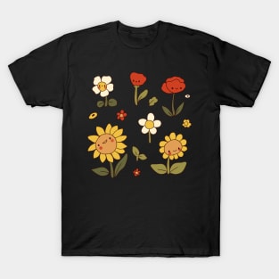 Cute spring flowers pattern T-Shirt